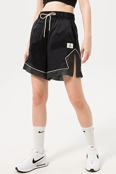 Nike Jordan Essential Diamond Loose Fit Shorts Kadın Dokuma Geniş Kalıp Şort Siyah