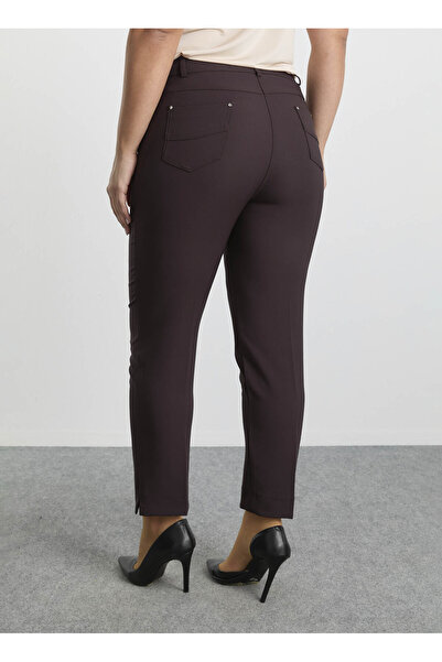 Selen Normal Bel Normal Kahve Kadın Pantolon 25KSL5458