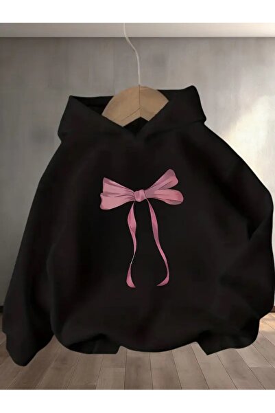 Touz Moda Young Ribbon 3 νήματα Χοντρό και γλυκό φούτερ με κουκούλα