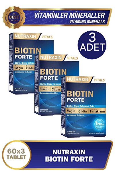 Nutraxin Biotin Forte 60 Tablet 3 Adet