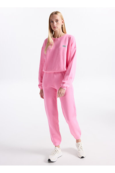 American Vintage Pembe Kadın Standart Desensiz Eşofman Altı IZU05BH25CERVI