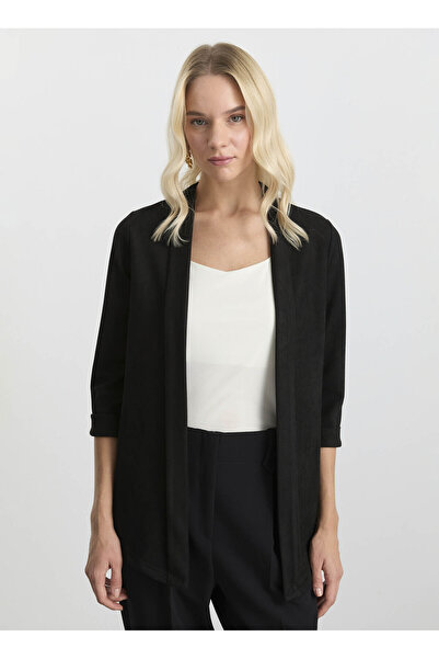 Selen Standart Siyah Kadın Ceket 25KSL1550