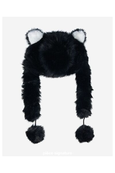 PIECE SIGNATURE Beretă de pluș panda pentru femei