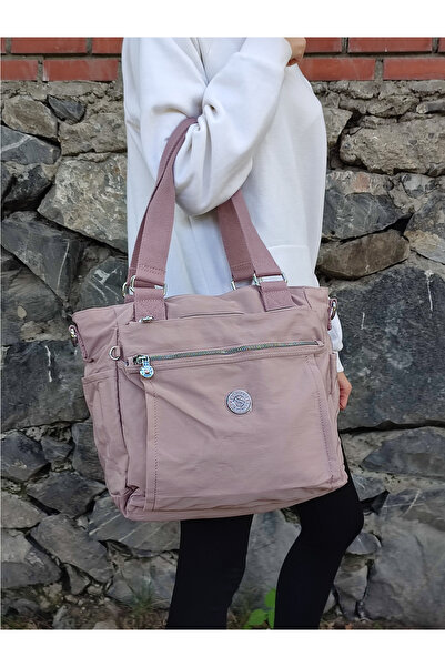 YOGII حقيبة نسائية كبيرة الحجم من ماركة Garfi مكونة من 4 أقسام مصنوعة من قماش المظلات المقاوم للماء مع حزام للكتف