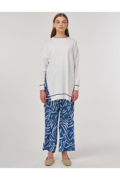 Kayra Saten Detaylı Soğuk İplik Triko Takım