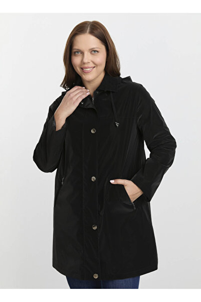 Selen Siyah Kadın Trençkot 25KSL9521