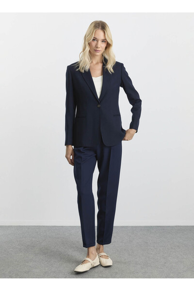 Selen Standart Lacivert Kadın Ceket 25KSL1537