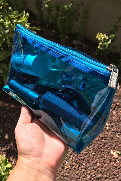 Masdala Egar Neon Şeffaf Prizma Makyaj ve Seyahat Çantası