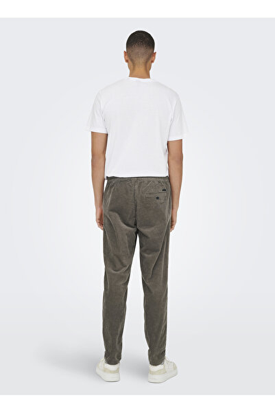 Only & Sons Normal Açık Kahve Erkek Chino Pantolon ONSLINUS TAP CORDUROY 0185 PANT NOO
