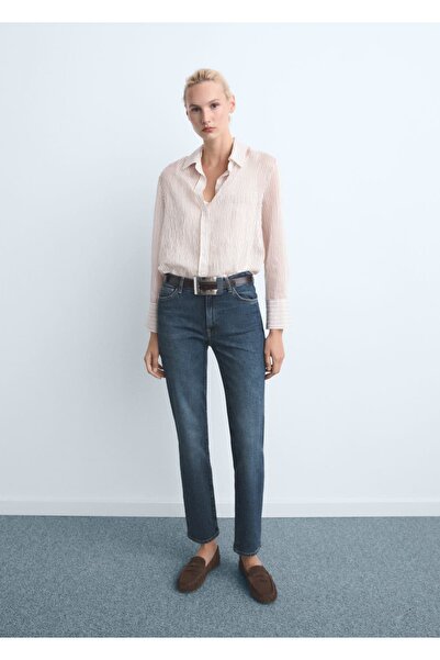 MANGO Woman Orta bel slim jean pantolon