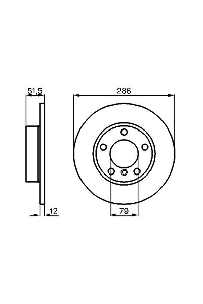 Bosch Спирачен диск BMW 3