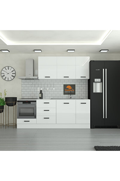 Yurkan 225 cm Mutfak Dolabı MDF Kapak Tezgah Dahil YRKN225 97