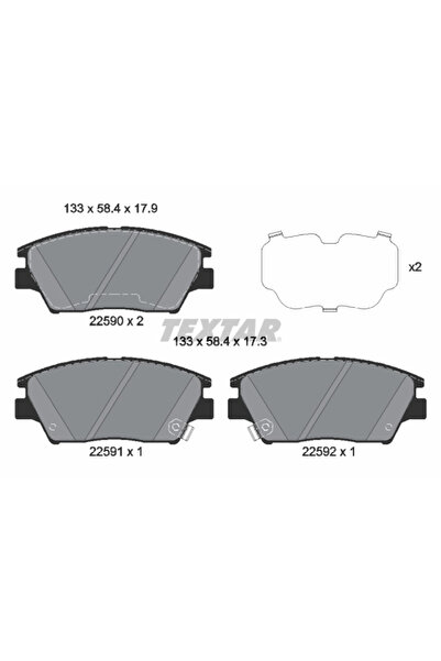 TEXTAR Set Placute Frana Frana Disc Kg Mobility Korando/Tivoli/Torres Ssangyo...