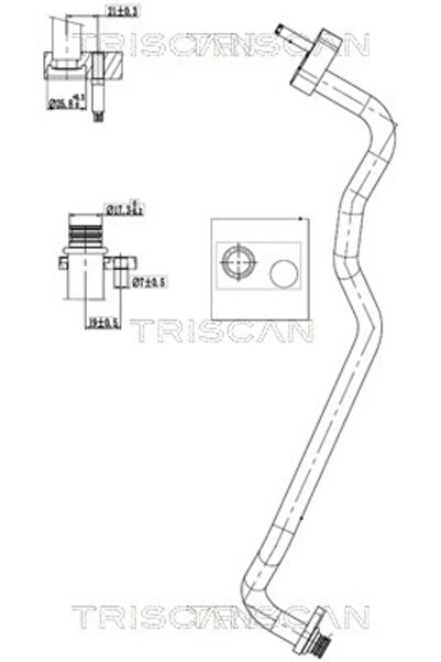 TRISCAN Conducta Presiune Variabila Aer Conditionat Spate Ford Fiesta 6/Fiest...