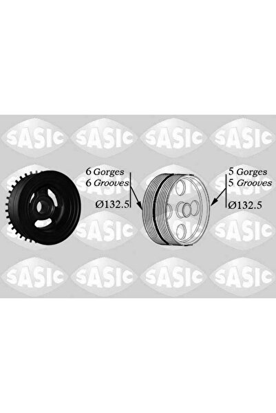 SASIC Fulie Curea Arbore Cotit Ford C-Max/Focus 1/Focus 2 Volvo C30/S40 2/V50...