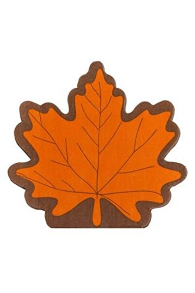 Jumbo Napkins with 2 Layers in Orange Brown Leaf Shape 33 x 33 cm - 12 pcs