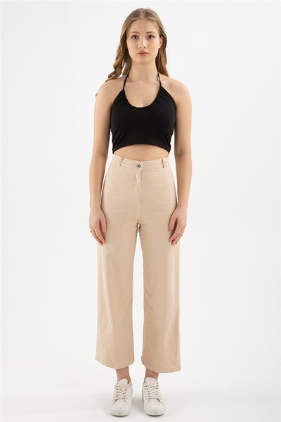 MAKRAS EXCLUSIVE A125294 Φαρδύ τζιν μπεζ