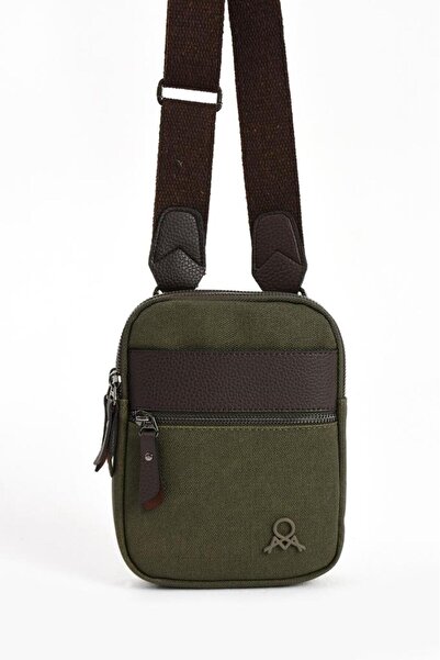 H&D COLLECTİON Canvas Fabric Phone Bag Men's Messenger Bag 20*12 cm Cross Strap Shoulder Bag Mega Bag