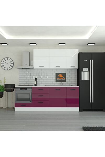 Yurkan 230 cm Mutfak Dolabı MDF Kapak Tezgah Dahil YRKN230 102