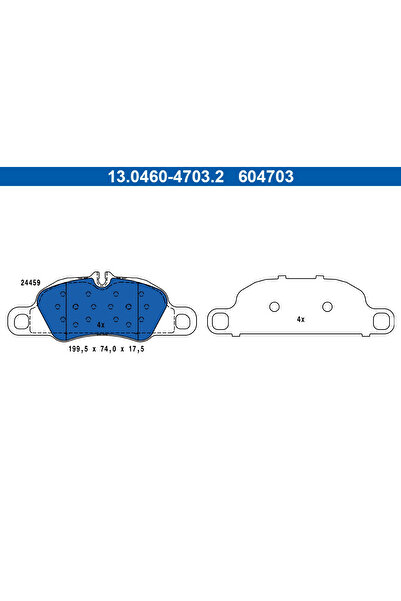 Ate Set Placute Frana Frana Disc Porsche 911/Boxster/Cayman