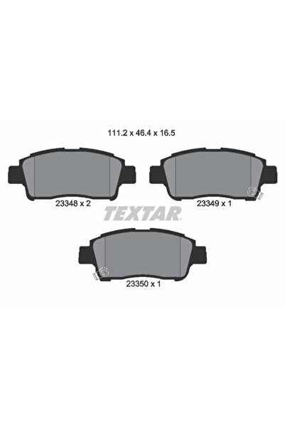 TEXTAR Set Placute Frana Frana Disc Lifan 620/630 Toyota Echo Limuzina/Platz/...
