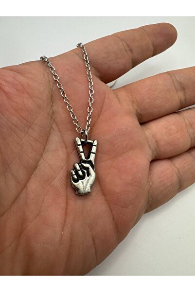 Herşey Nota Unisex Necklace with Peace Sign Figure – Symbol of Love, Hope and Freedom