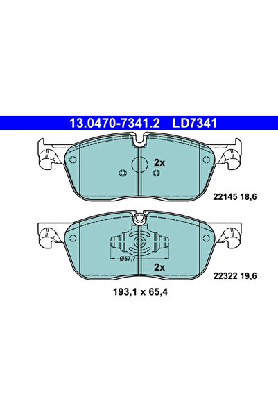 Ate Set Placute Frana Frana Disc Jaguar F-Pace/Xe/Xf 2 Land Rover Range Rover...