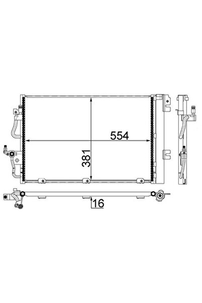 MAHLE Condensator Climatizare Opel Astra G/Astra H/Zafira / Zafira Family B V...
