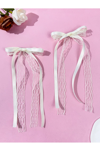 Fiyonks Atölye Cataramă cu design special cu fundă 2 bucăți, cataramă pentru ...