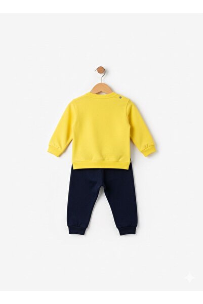BOBBY JR KİDSWEAR BEBE SARI TİGER ASLAN DESEN TAKIM