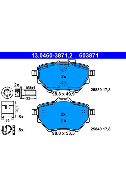 Ate Set Placute Frana Frana Disc Citroen C4 Grand Picasso 2/C4 Picasso 2 Peug...