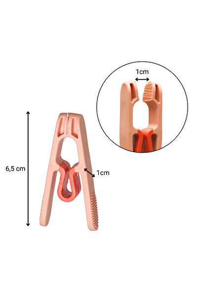 Makker Home 32'li Premium Plastik Yaysız Mandal, Kırılmaz Mandal, Çamaşır Mandalı, Yaysız Mandal, Poşet Klipsi