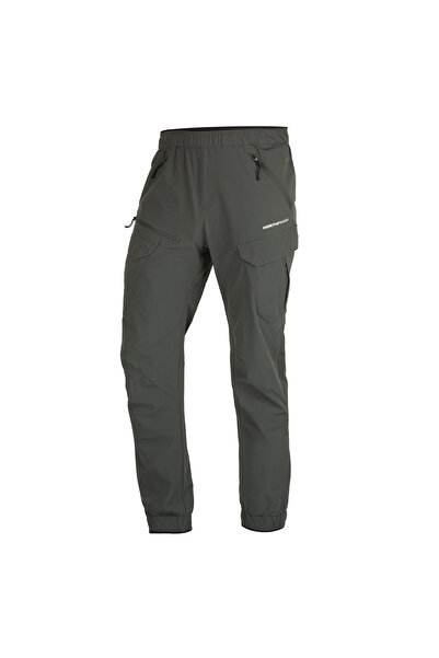 NORTHFINDER Pantaloni jogger comozi pentru trekking, bărbați, GIAN, verde închis