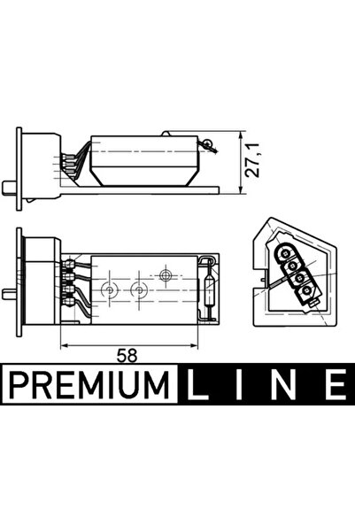 MAHLE Rezistor ventilator habitaclu BMW 3 1991-1998 ABR 11 000P