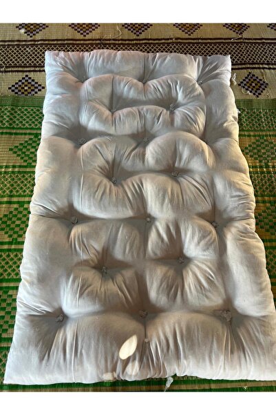 Devin Liya Home Çift Kişilik Yün Yer Yatağı, Yer Döşeği 160*200 Ve 2 Adet Yün Yastık Ekru