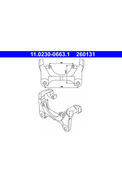Ate Suport Etrier Audi A3/A4 B6/A6 C6 Skoda Superb 2
