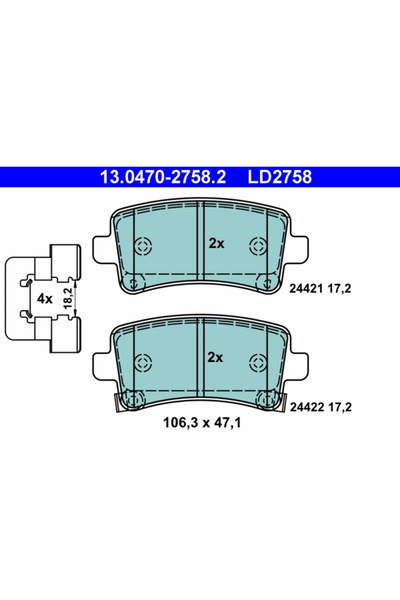 Ate Set Placute Frana Frana Disc Opel Insignia A Vauxhall Insignia Model 1 20...