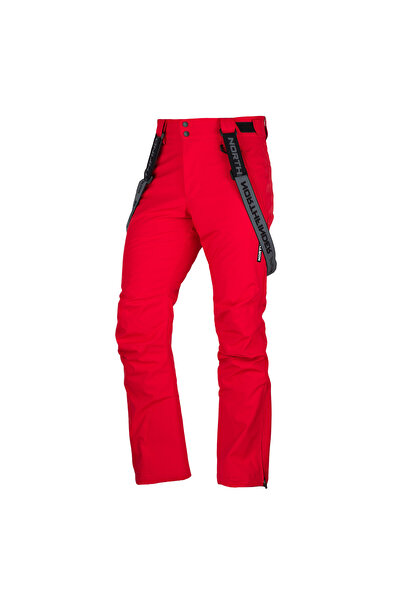 NORTHFINDER Pantaloni de schi pentru bărbați, softshell, izolați, CECIL, roșii