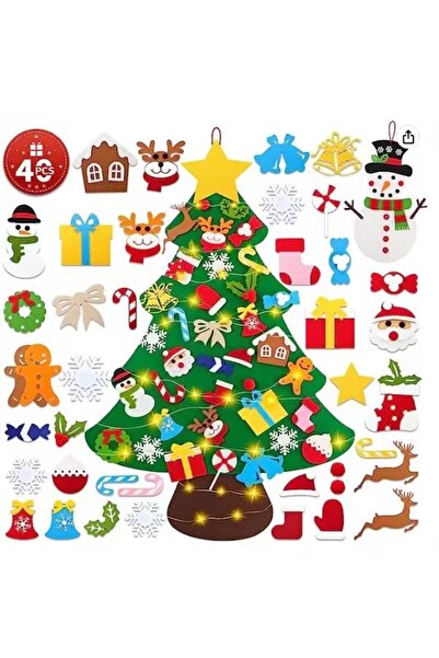Bogadini DIY felt Christmas decorative toy with LED lights, 70x100 cm, eco-friendly
