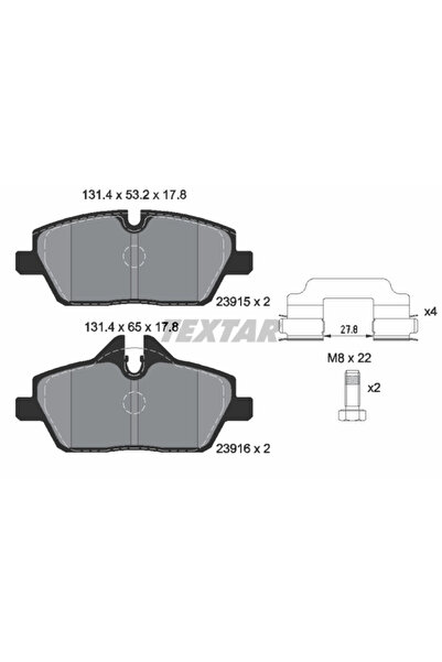 Krieger Set Placute Frana Frana Disc Bmw 1 Mini Mini 2004-2024