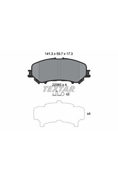 TEXTAR Set Placute Frana Frana Disc Nissan 10-Trail 3/Qashqai 2 Nissan (Dfac)...