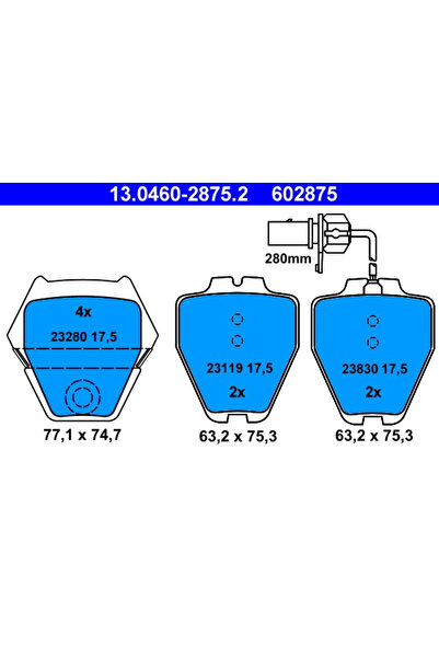 Ate Set Placute Frana Frana Disc Audi A4 B5/A6 C5/Allroad C5 Vw Passat B5.5/P...