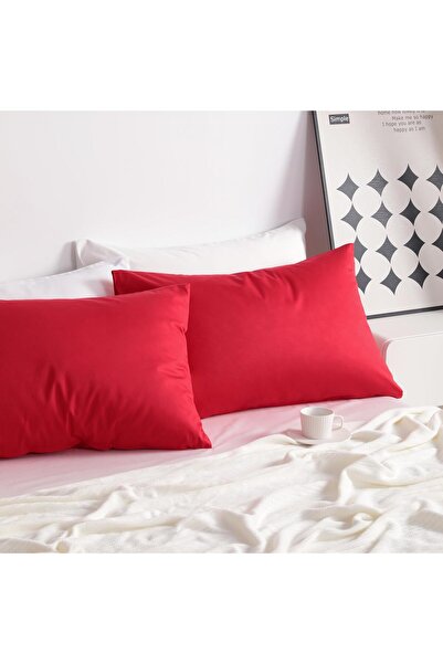 İz Home Premium Pillowcase Set |   2 Pieces |   Model with Cover |   7 Colors |   Cotton Fabric |   50X70 cm Net Size