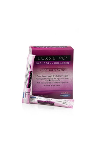 PİORA لوكس بي سي مع الكولاجين بنكهة العنب 30 حبه