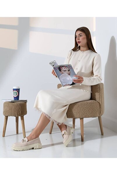 GİYSİ DÜNYASI 57 Knitwear Fabric Shirt Skirt 2-Piece Set