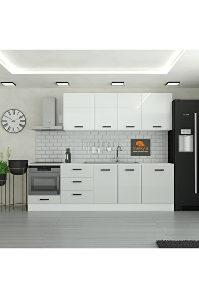 Yurkan 260 cm Mutfak Dolabı MDF Kapak Tezgah Dahil YRKN260 100