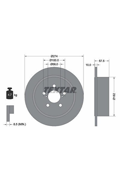 TEXTAR Disc Frana Subaru Legacy 4/Outback