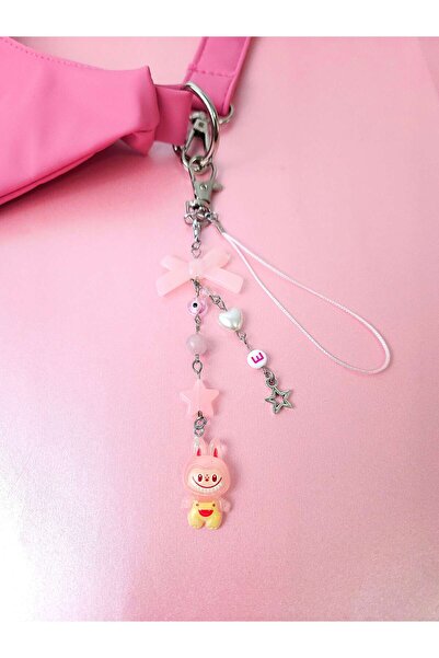LE&DA Accessory Labubu Fairycore Kişiselleştirilebilir Doğal Taşlı Charmlı Çanta Aksesuarı