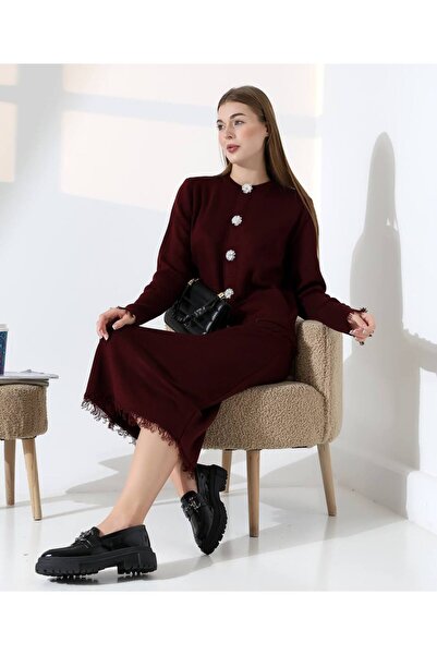 GİYSİ DÜNYASI 57 Knitwear Fabric Shirt Skirt 2-Piece Set