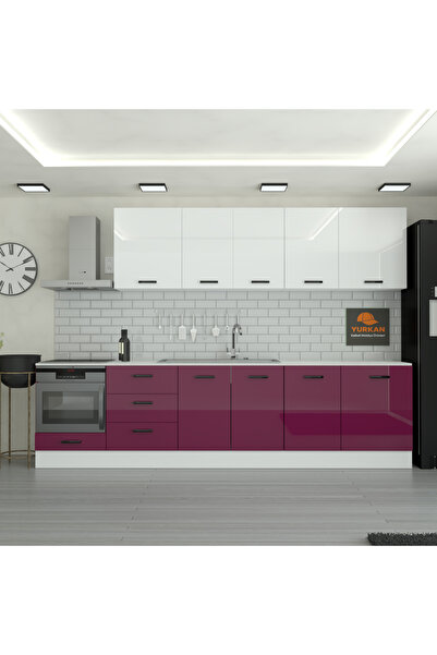 Yurkan 305 cm Mutfak Dolabı MDF Kapak Tezgah Dahil YRKN305 102